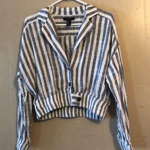 Striped Cropped Shirt